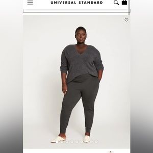 NWT Universal Standard Moro Pocket Signature Ponte Pant in charcoal